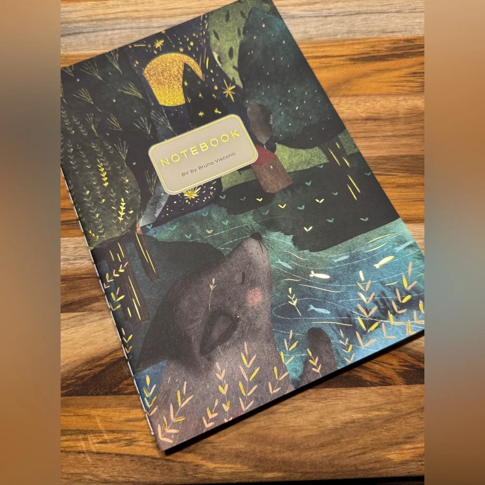 3 for $15 Bruno Visconti Soft Touch The Wolf Cub and the Moon Journal A5 NEW