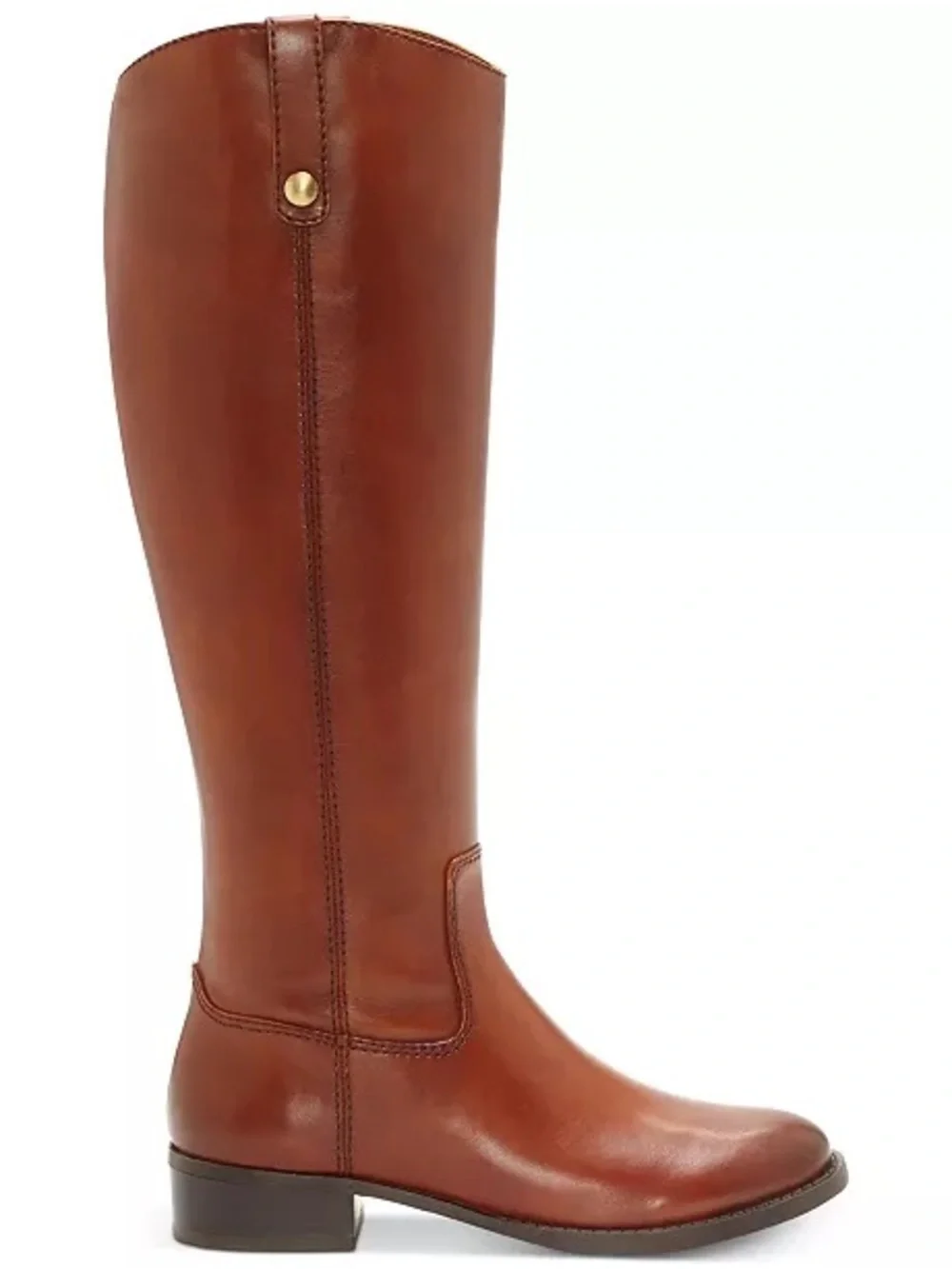 INC Fawne Leather Knee‎ High Boots cognac