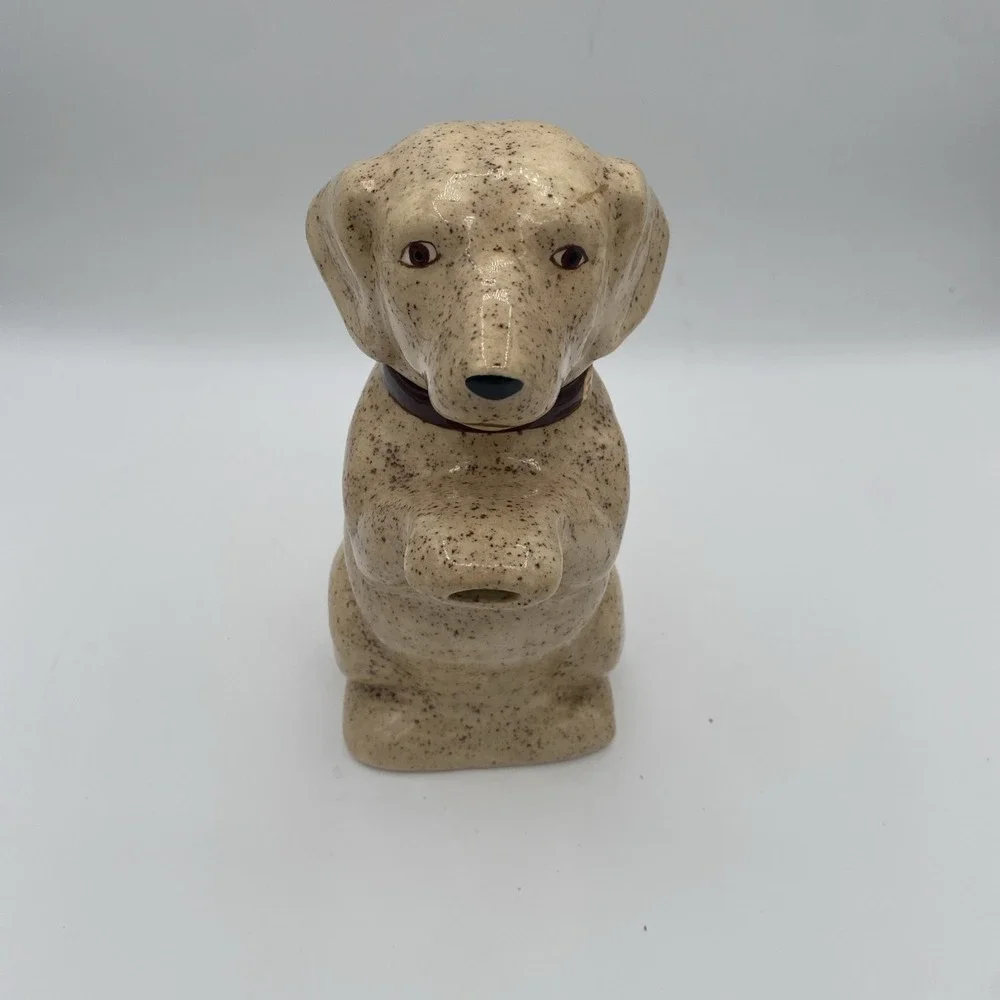 Vintage‎ Dog Teapot Ceramic Glazed Paw Spout Beige Brown Labrador 7.5x5