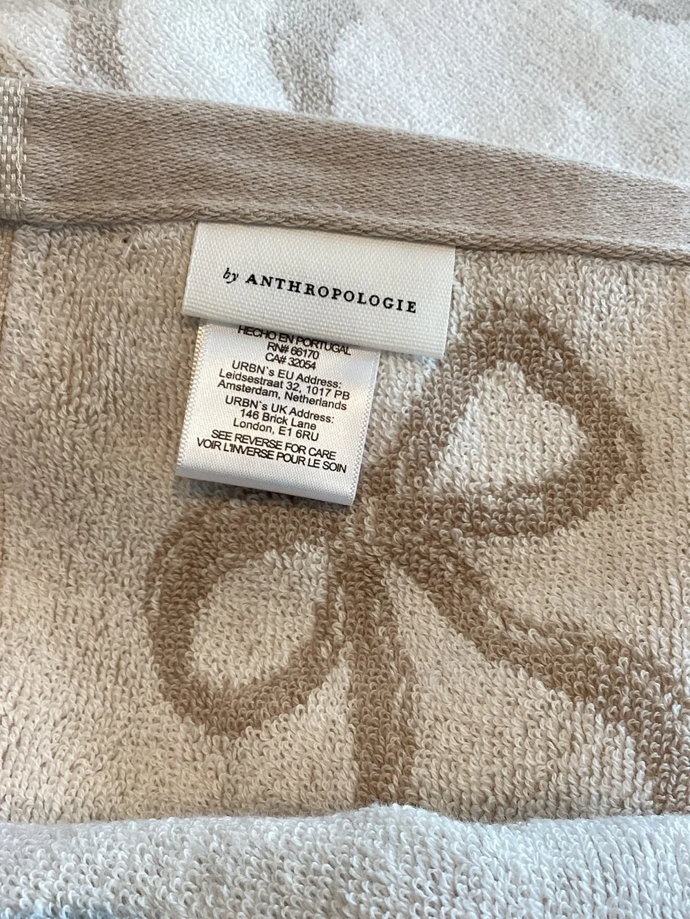 Anthropologie hand towel