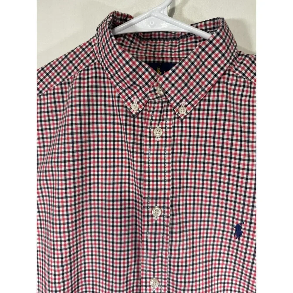 Boys Classic‎ Plaid Ralph Lauren Long Sleeve Button Down Size XL (18/20)