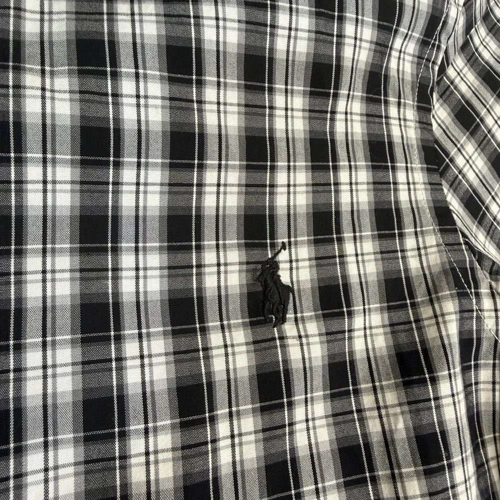 Ralph Lauren Boys M Woven Cotton Plaid Short‎ Sleeve Button-Down Pockets