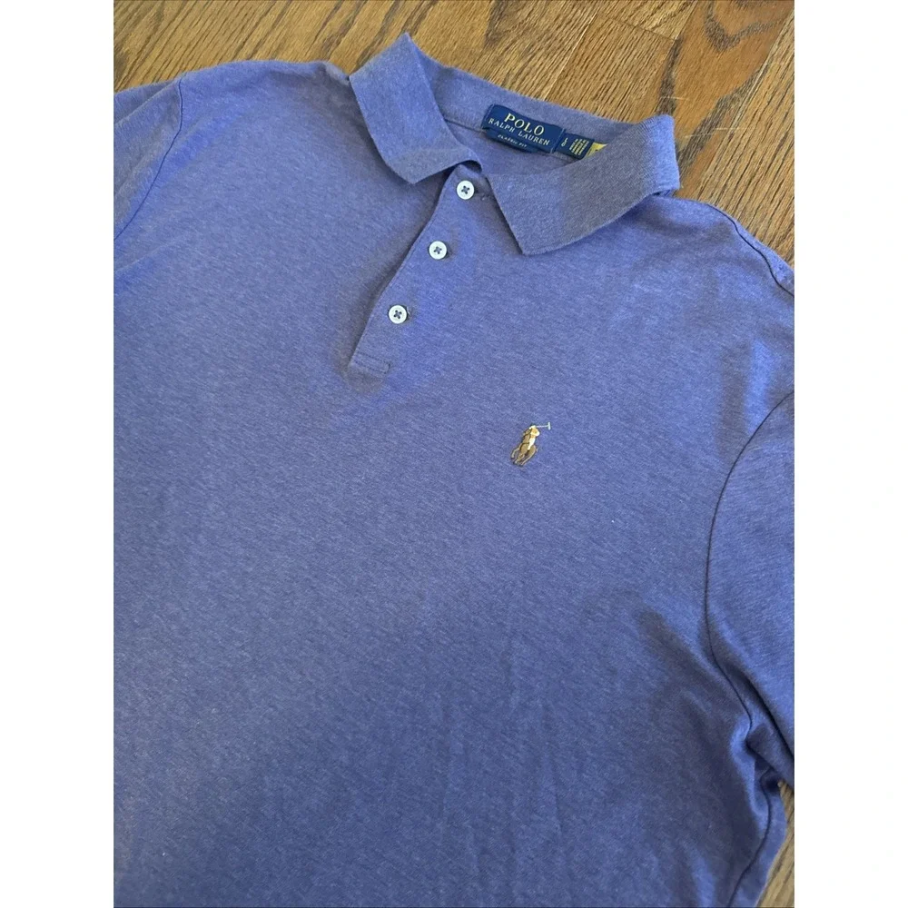 Polo‎ Ralph Lauren Men's Large Classic Polo In Purple Horse