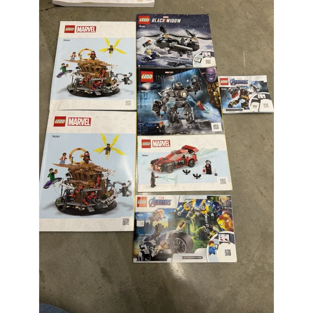 LEGO Marvel Instruction Manual Lot 76261 76190 76162 Avengers‎ Spider-Man