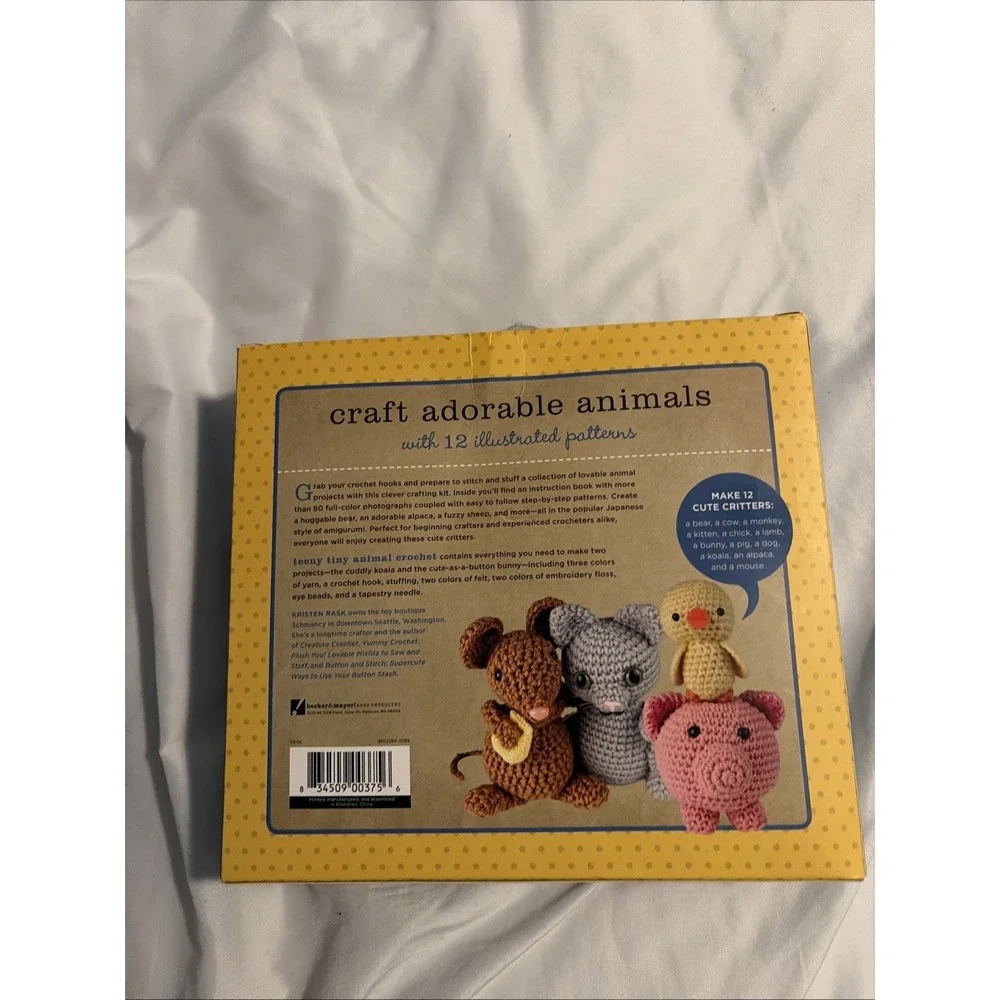 Teeny Tiny Animal Crochet Kit Kristen Rask Amigurumi DIY Craft Set Multi OS‎