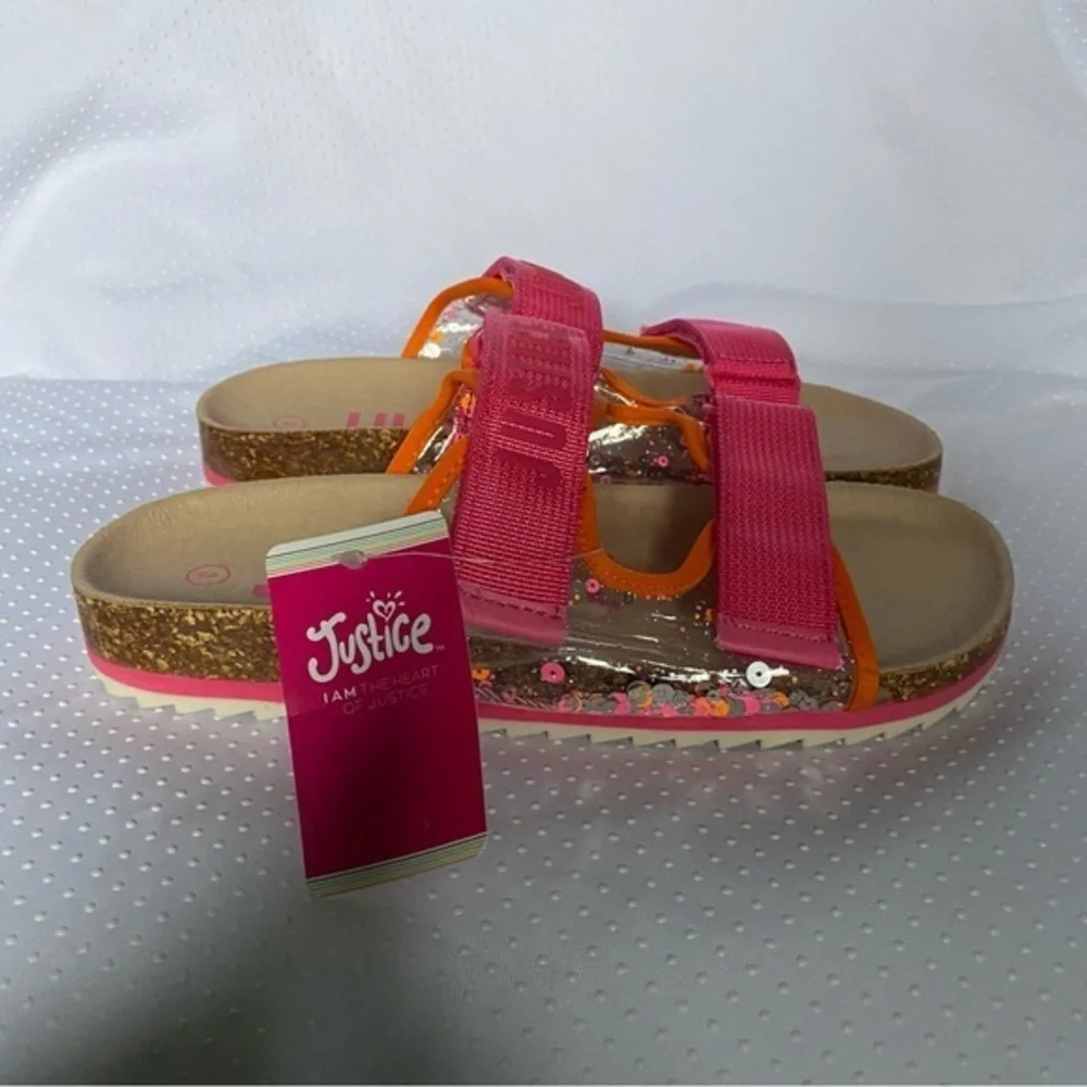 Justice‎ Shoes Sandales Girls Size 3 Slip On New With Tags Pink