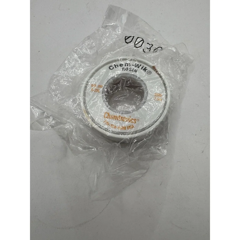Chemtronics 5- 25L Sz .50 Chem Wik Rosin Desoldering Braid 25ft NEW
