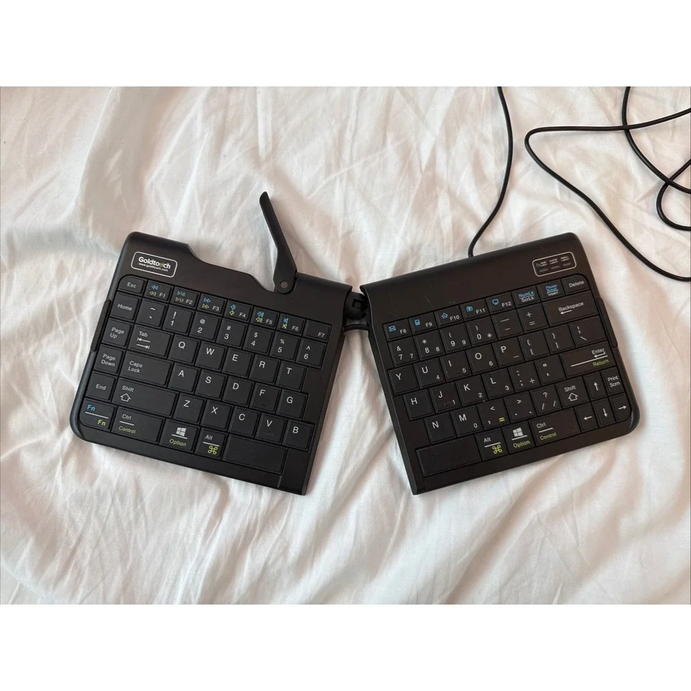 Goldtouch SK-2721 Folding USB Ergonomic Keyboard Compact Black Mac & PC