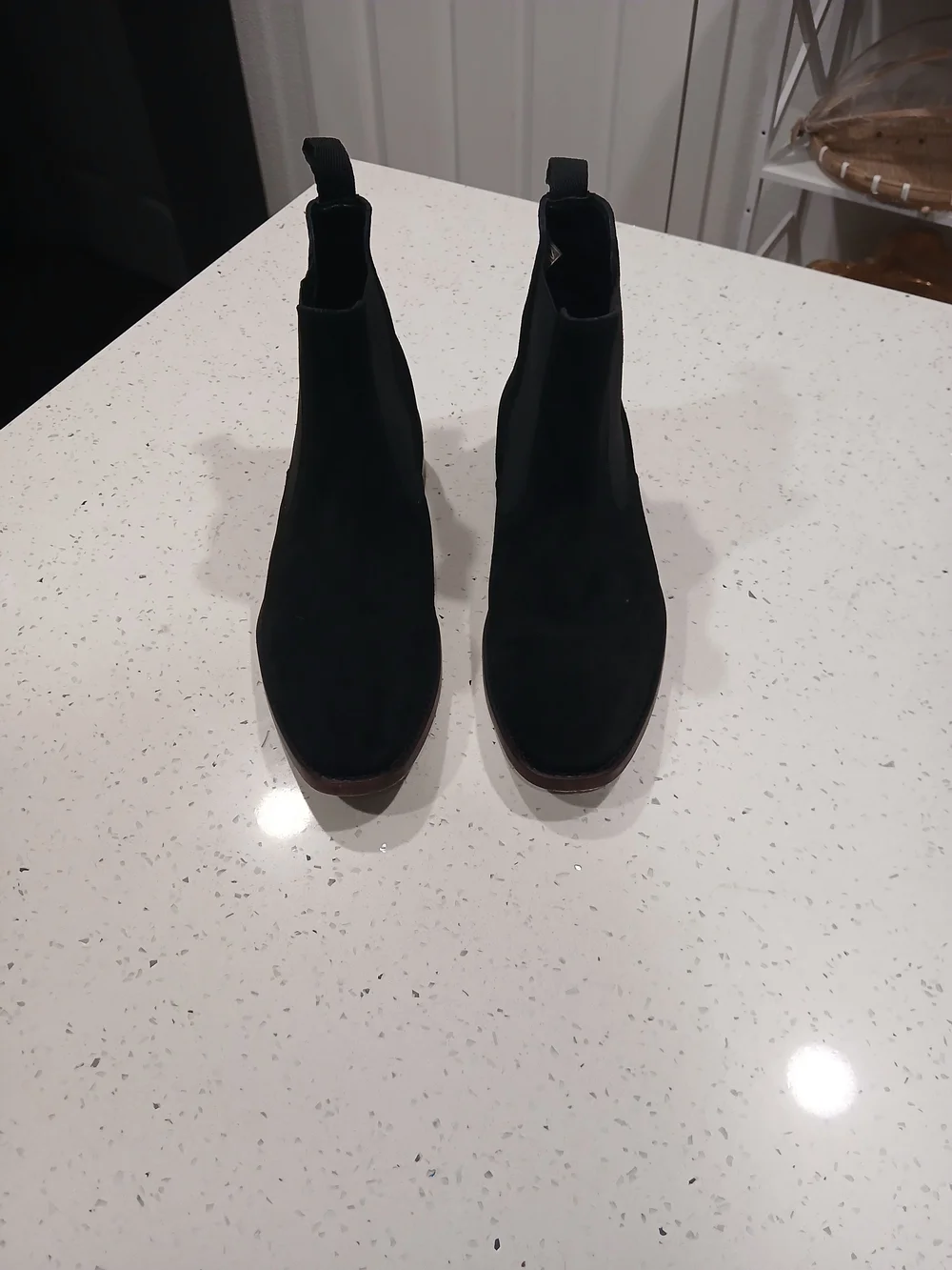 Men's Black Slip-On Boat Chelsea Shoes