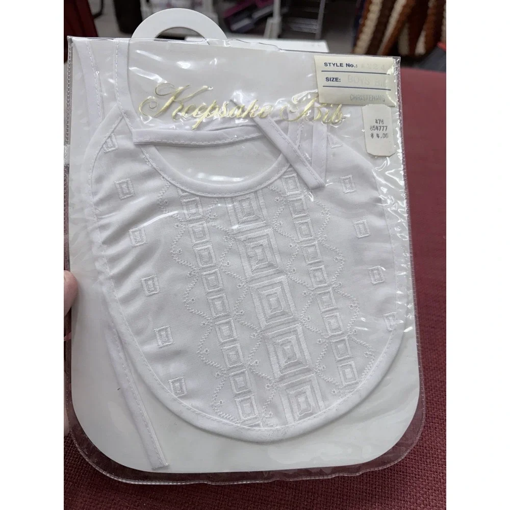 New Vintage Boys‎ Christening Bib