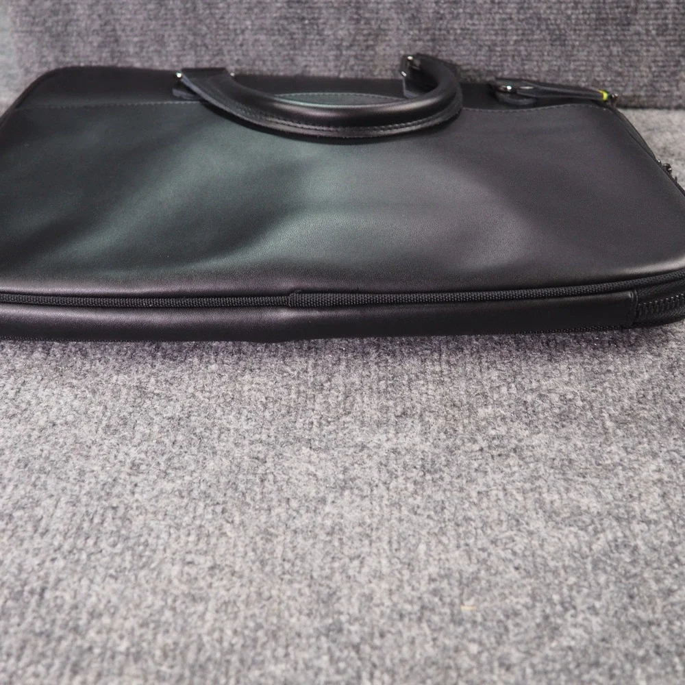 Robert Graham Mens Black Slim Briefcase Laptop Bag Professional Office 7297