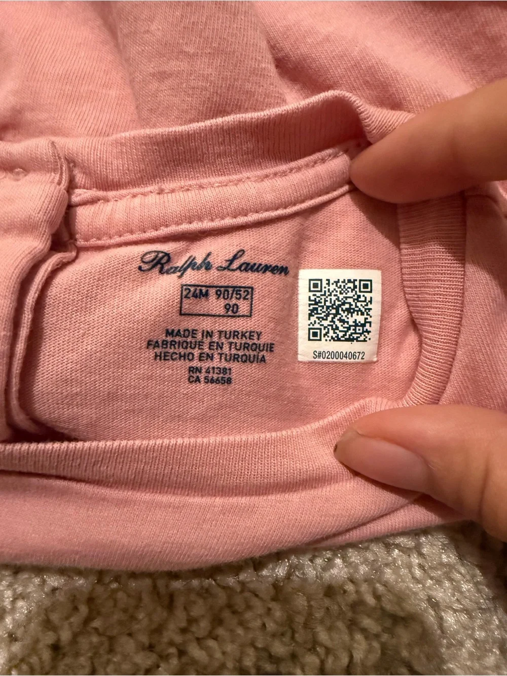 Ralph Lauren soft pink