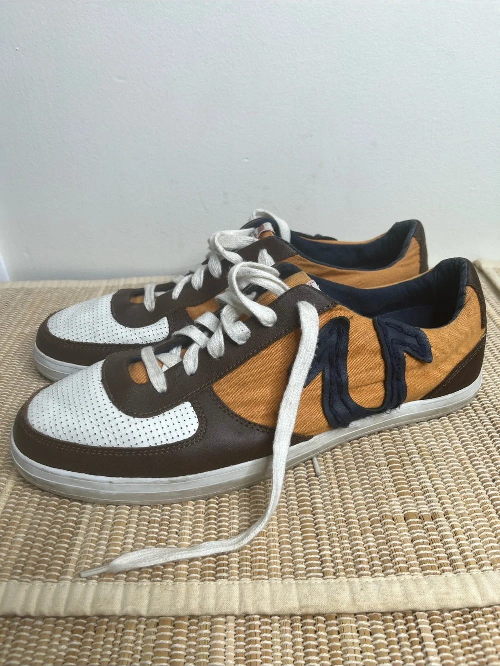 True Religion yellow leather brown