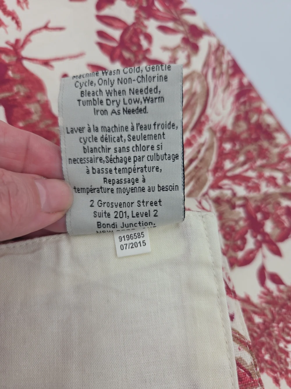 Pottery Barn red toile