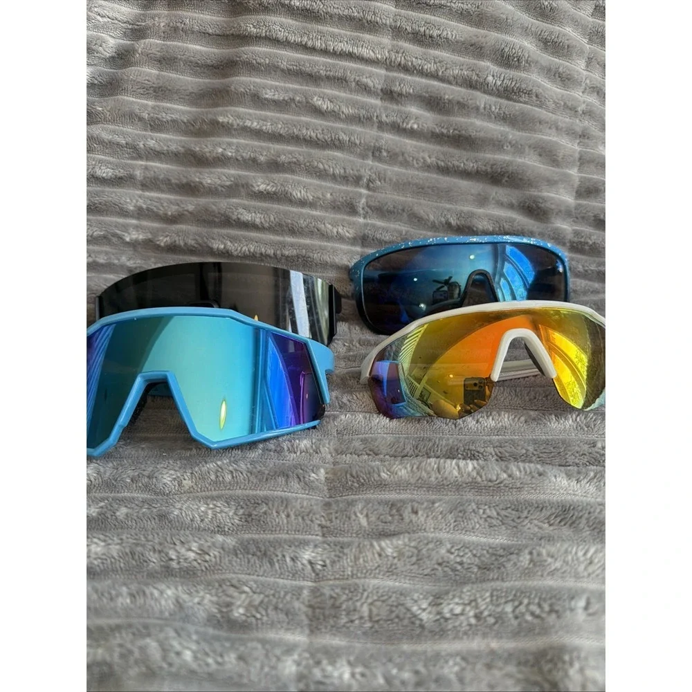 Lot of 4 Youth Mirrored Cycling‎ Sport Sunglasses