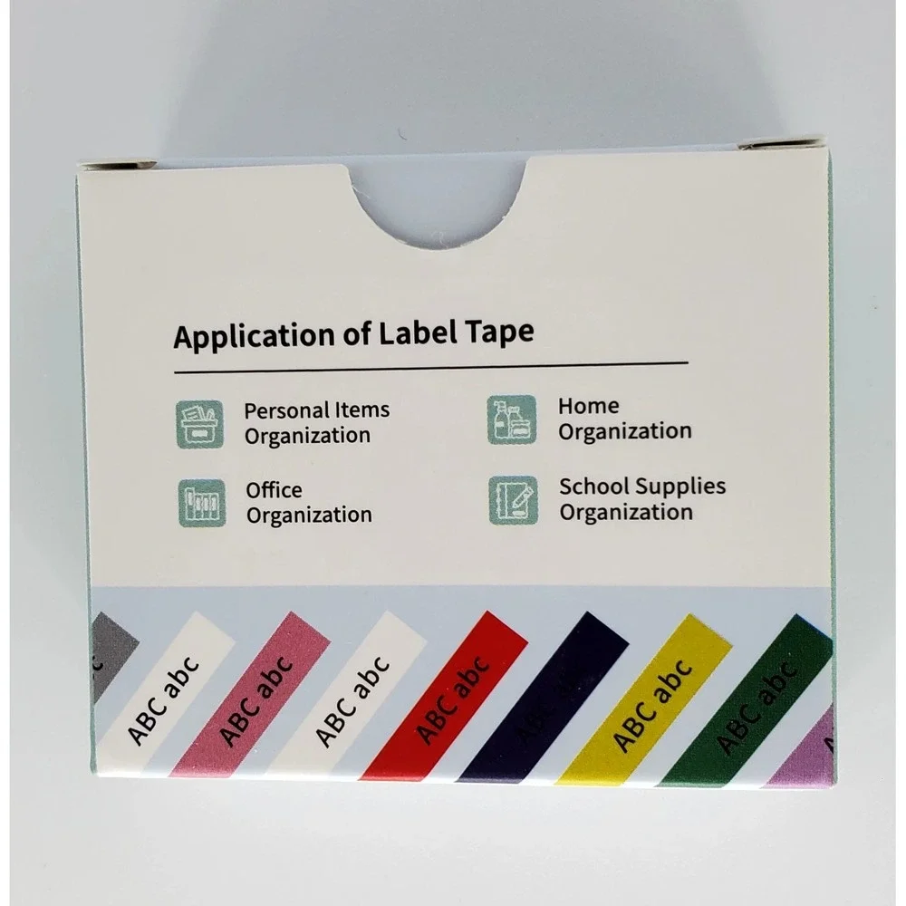 6 Ct. Label Tape T3M21 Black on White 12MM .047 for Brother P-Touch Label Maker‎