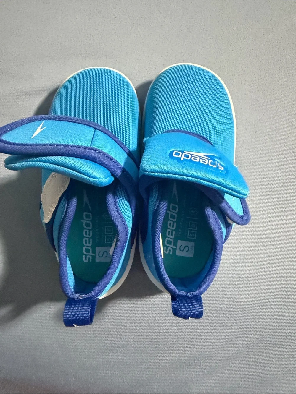 Speedo Kids Blue and Navy Hook-and-Loop Water Shoes