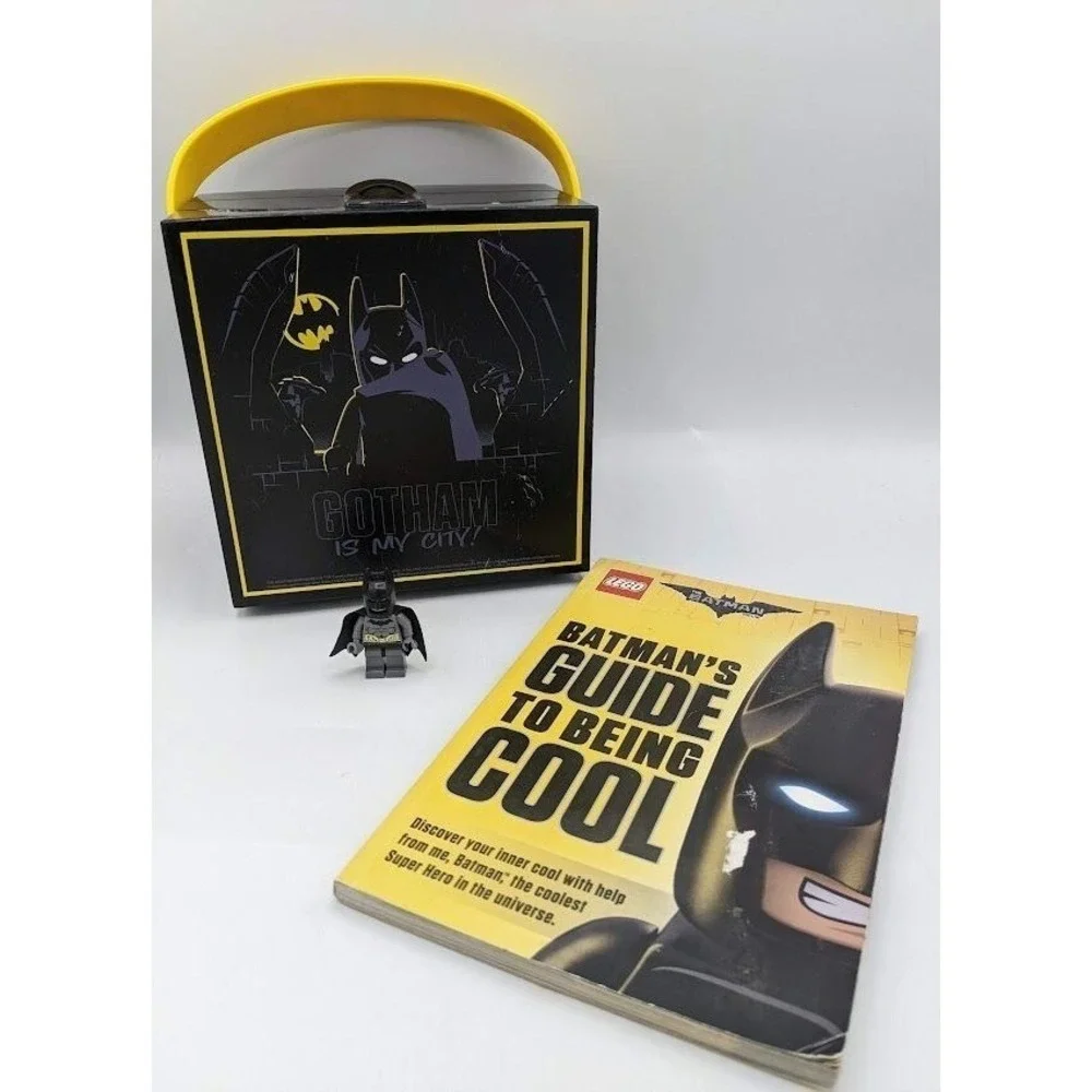 LEGO Batman Movie Lot Storage Case Yellow Handle Black‎ Minifigure sh089 Book
