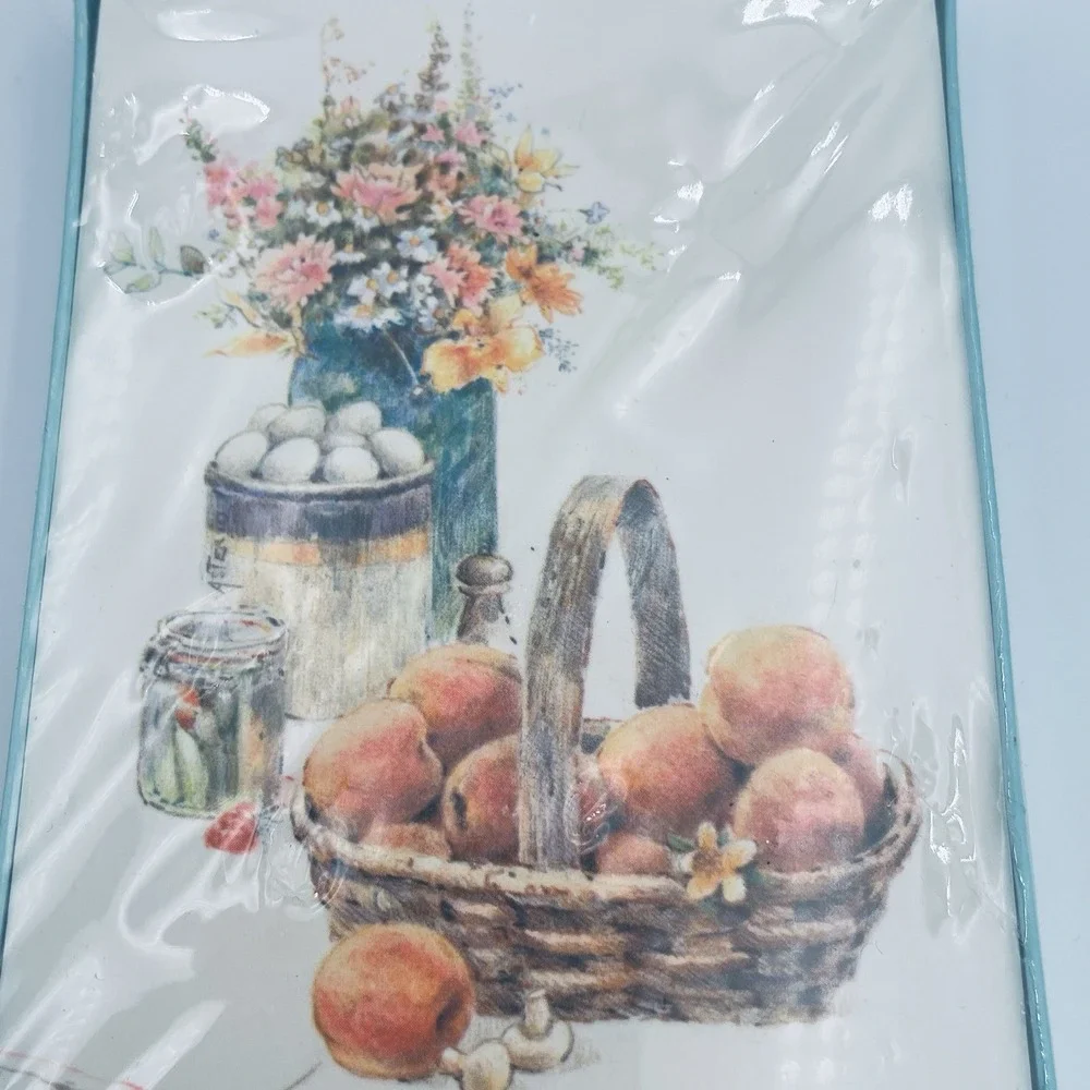 Hallmark Farmhouse Floral Fruit Pattern 8 Note Cards &‎ Envelopes Vintage New