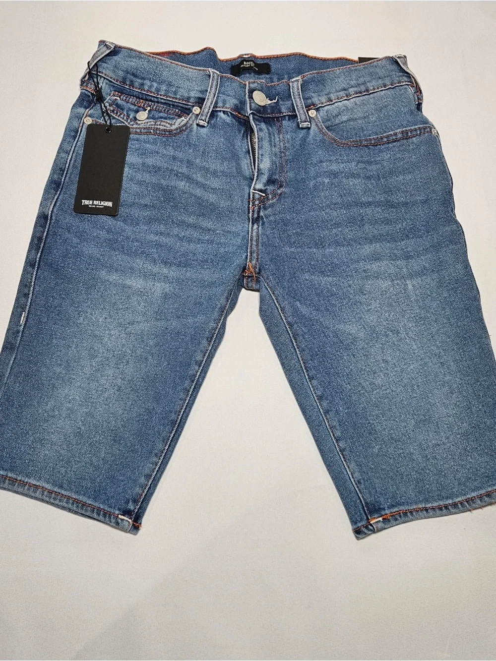 True Religion NWT Rocco Denim Shorts Size W30 Blue Jean Shorts