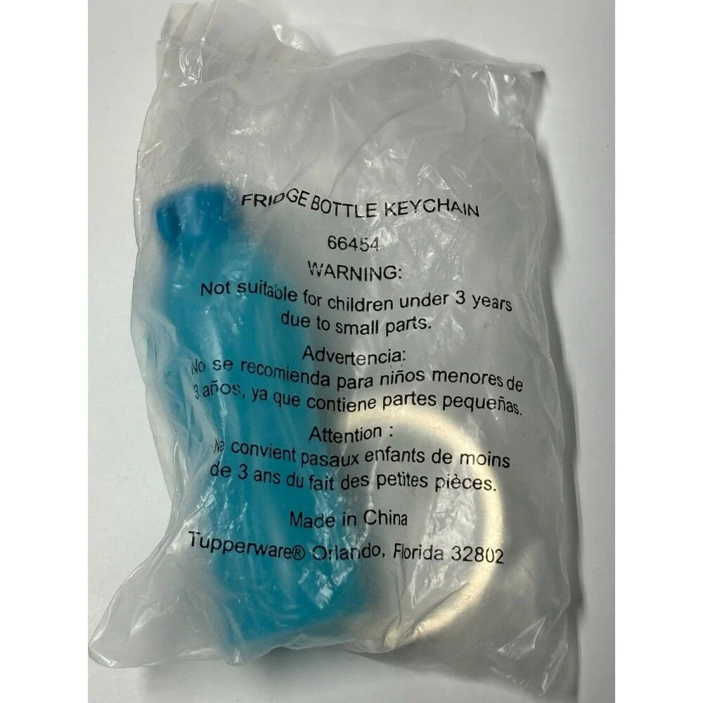 Tupperware Keychain Magnet Lot of 5 NEW Sports Bottle Fridge Bottle Prism NIP