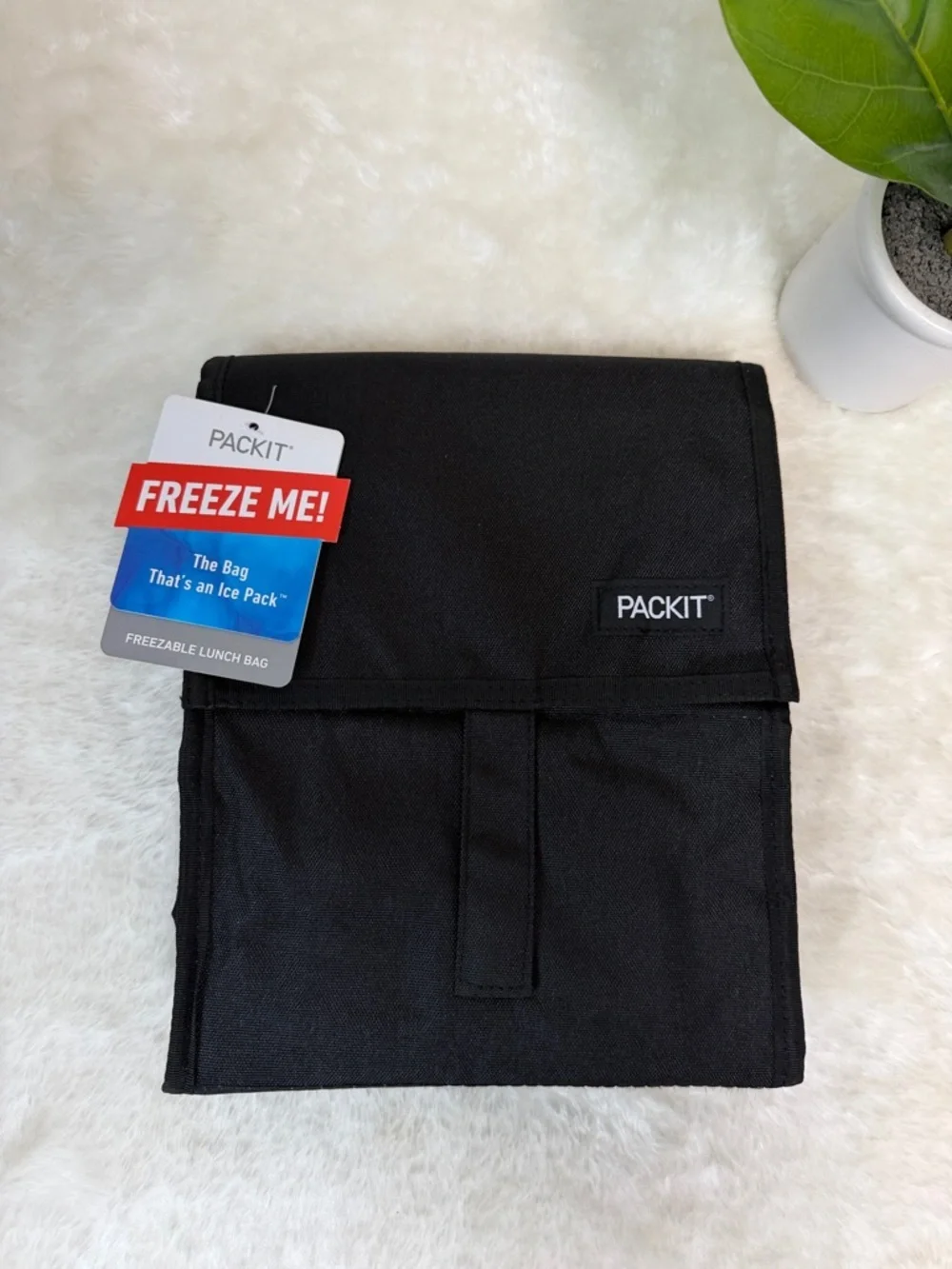 NWT PACKIT Freezable Lunch Bag - Black
