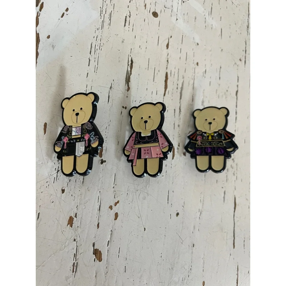 Blackpink Starbucks Bearista Pin Set 3pc INCOMPLETE Enamel Thailand K-Pop‎ Pins