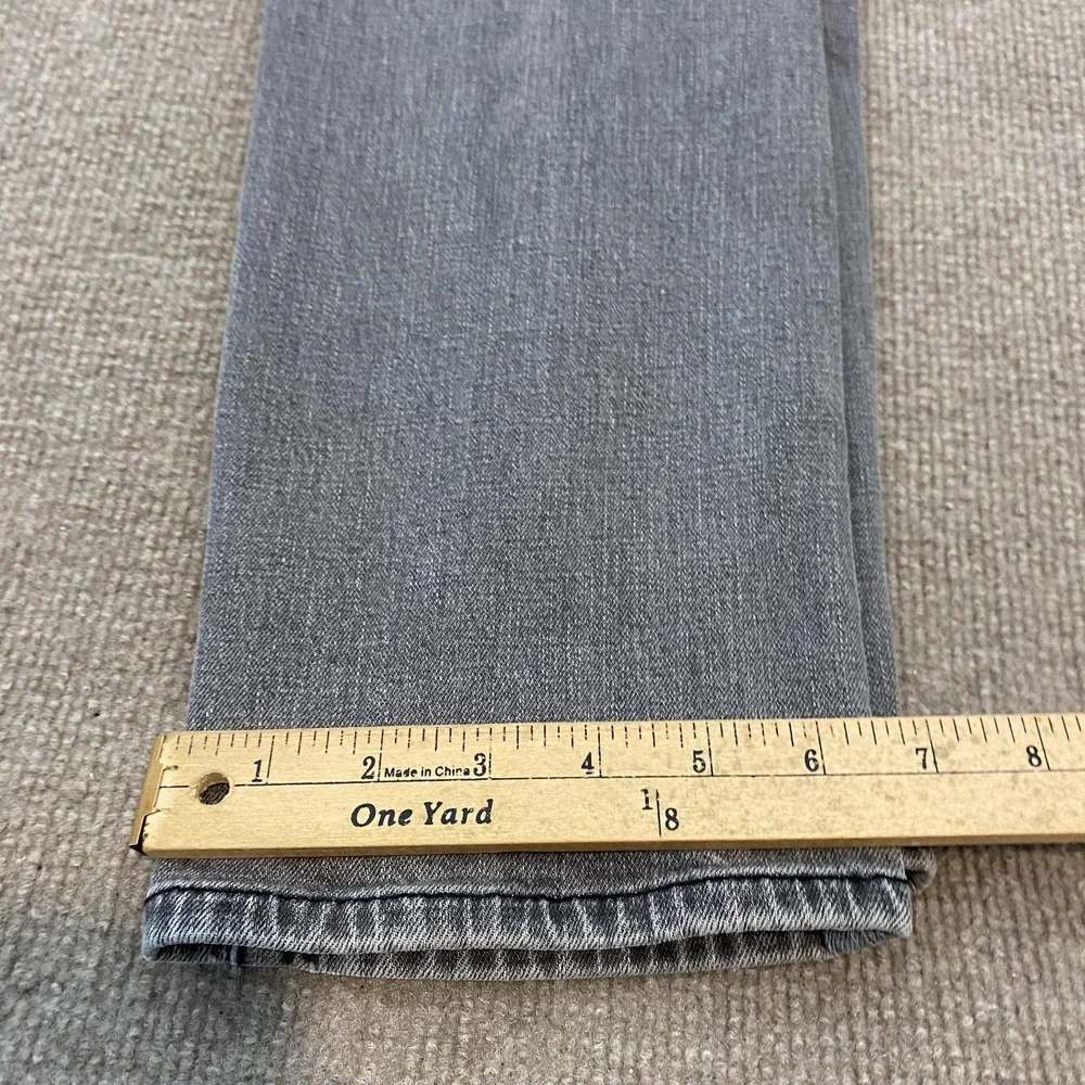 True Religion Rocco Relaxed Skinny Jeans Gray Med Wash Stretch Denim Mens 33x34