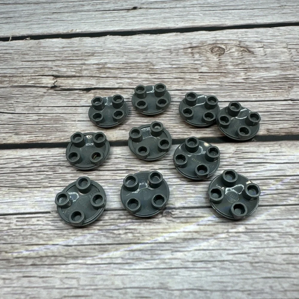 LEGO Parts - Dark Bluish Gray Plate, Round 2 x 2 (Boat Stud) Part 2654 -‎ QTY 10