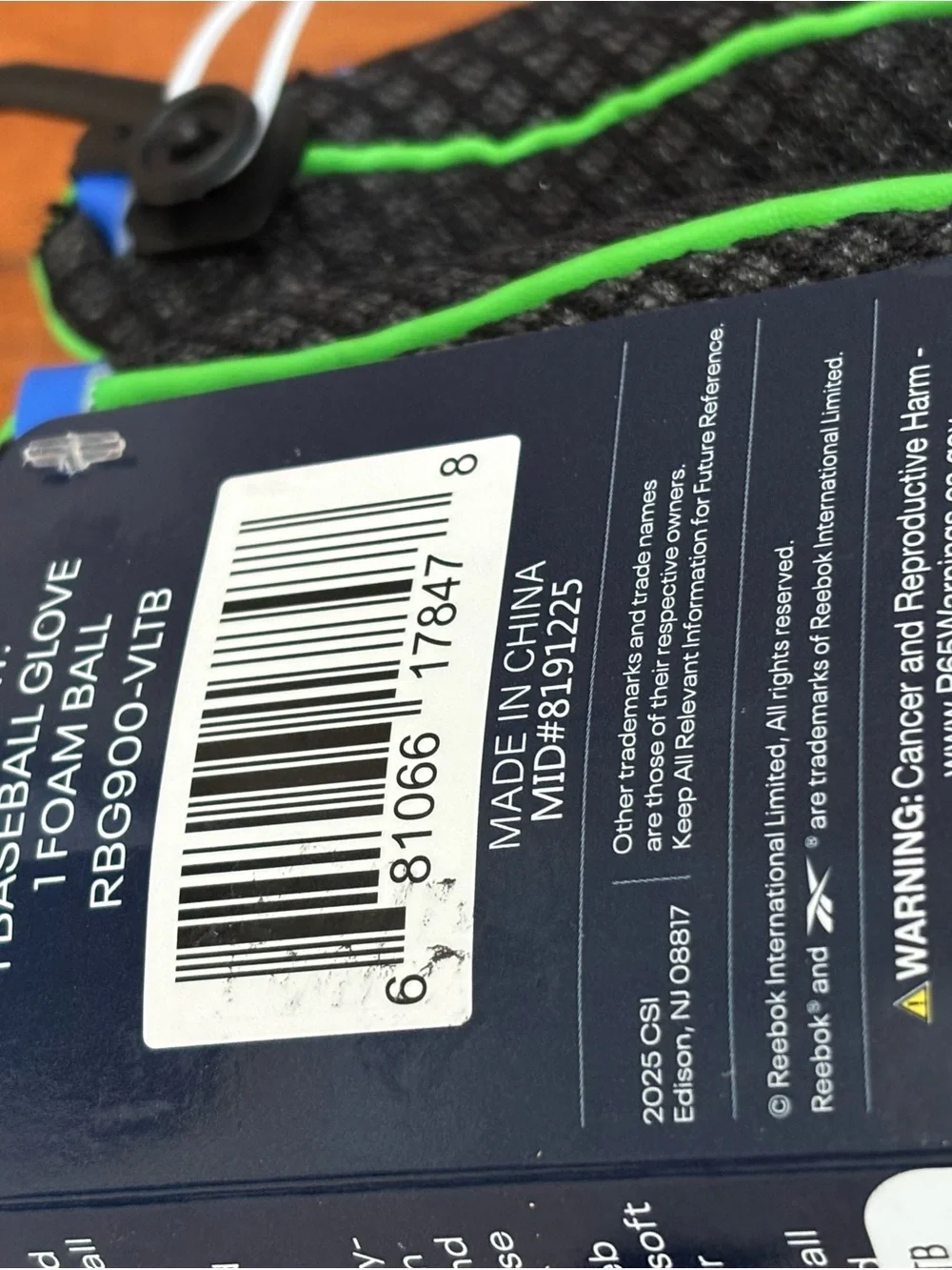 Reebok bright green