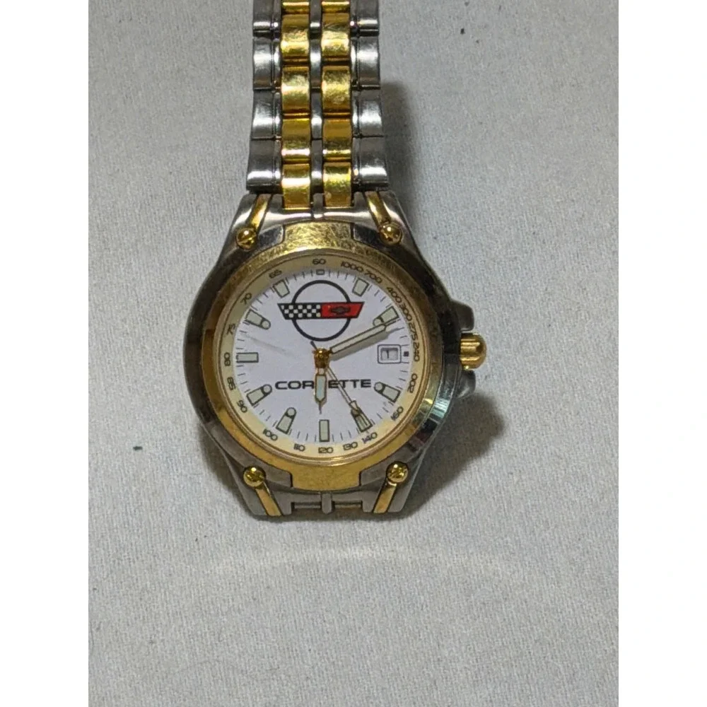 Chevrolet Corvette Watch Official Licensed Product Two Tone Date TX0298-214