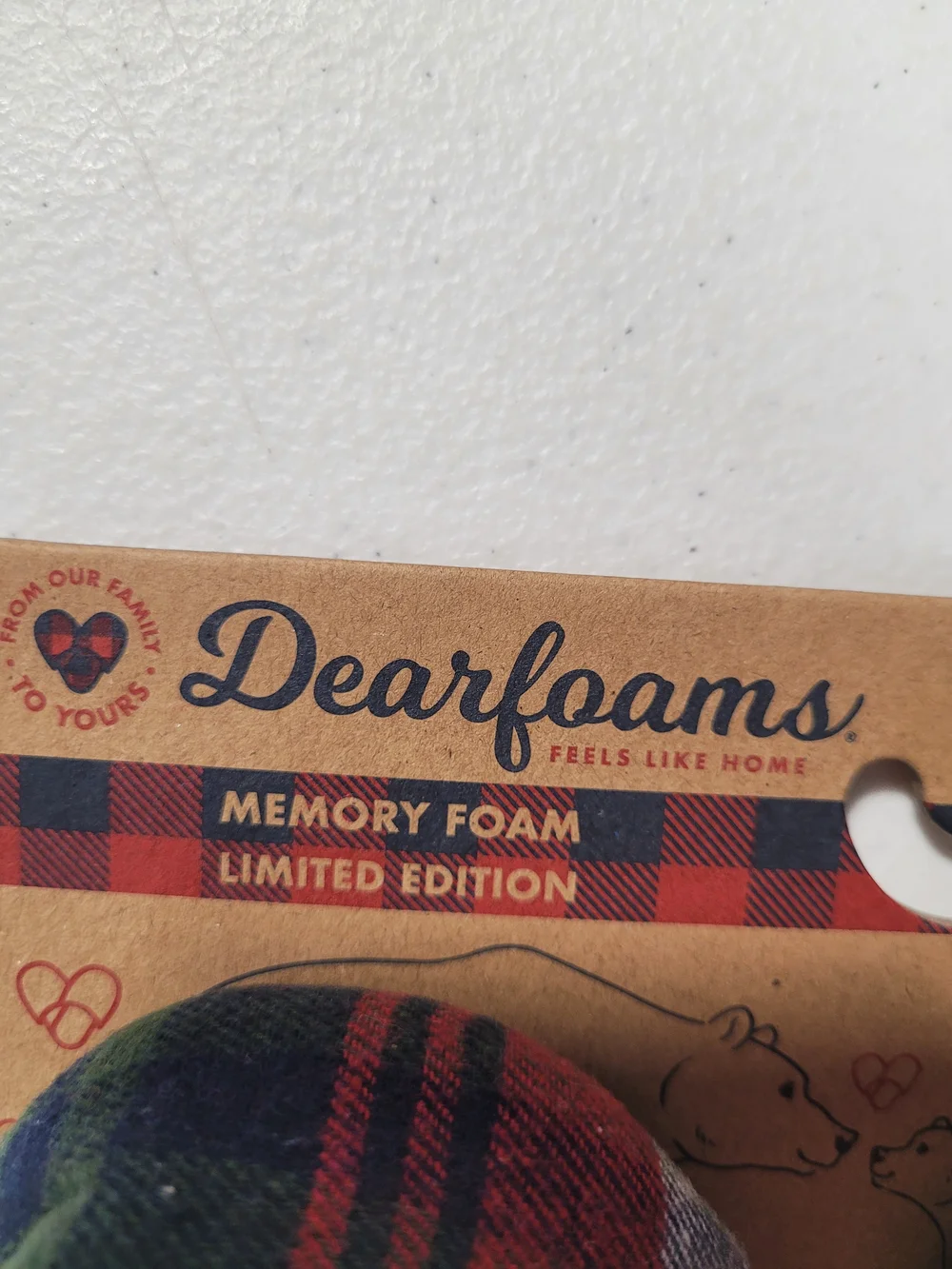 Dearfoams Baby Plaid Memory Foam Crib Shoes - Red/Navy