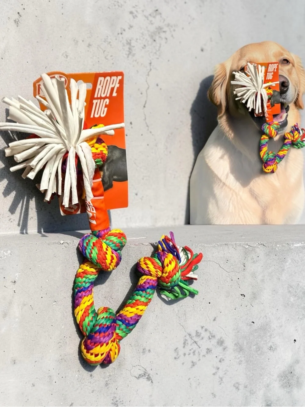 Multicolor Rope Tug Dog Toy - Durable Chew & Tug