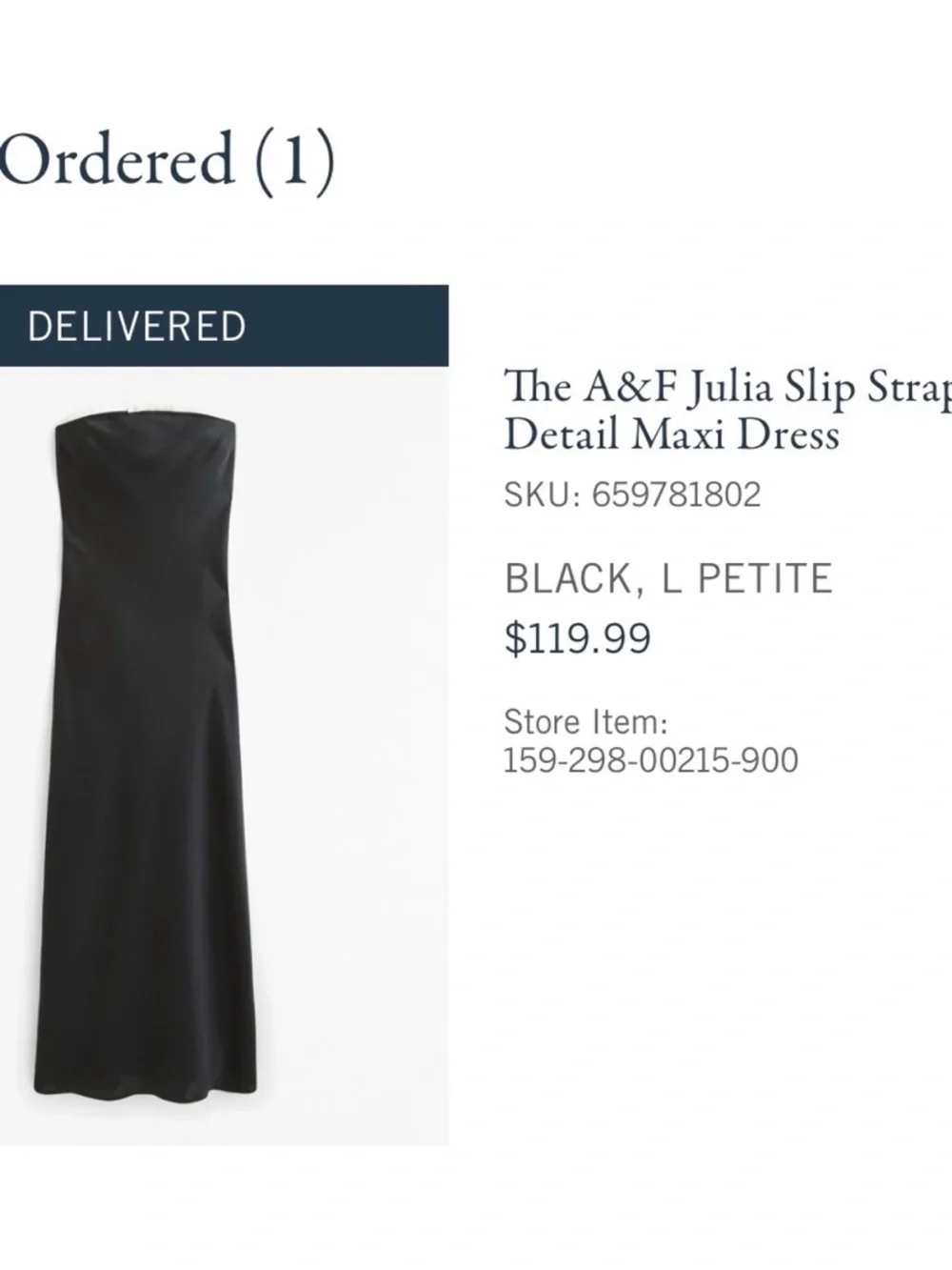 Abercrombie & Fitch sleek strapless
