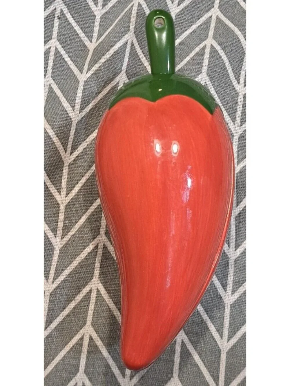 Ceramic Red Pepper Salsa Bowl‎ with Spoon