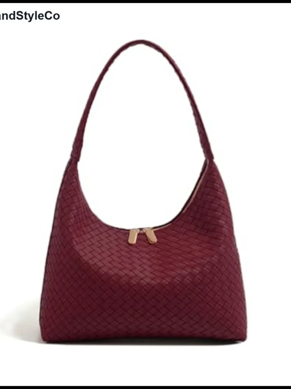 Small Faux Leather Hobo Shoulder Bag Double Zipper Women's Purse