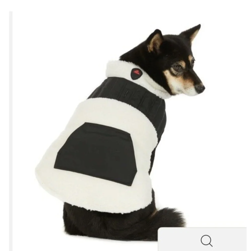 Pajar Pup Mixed Media Sherpa Dog Jacket Black‎ M New