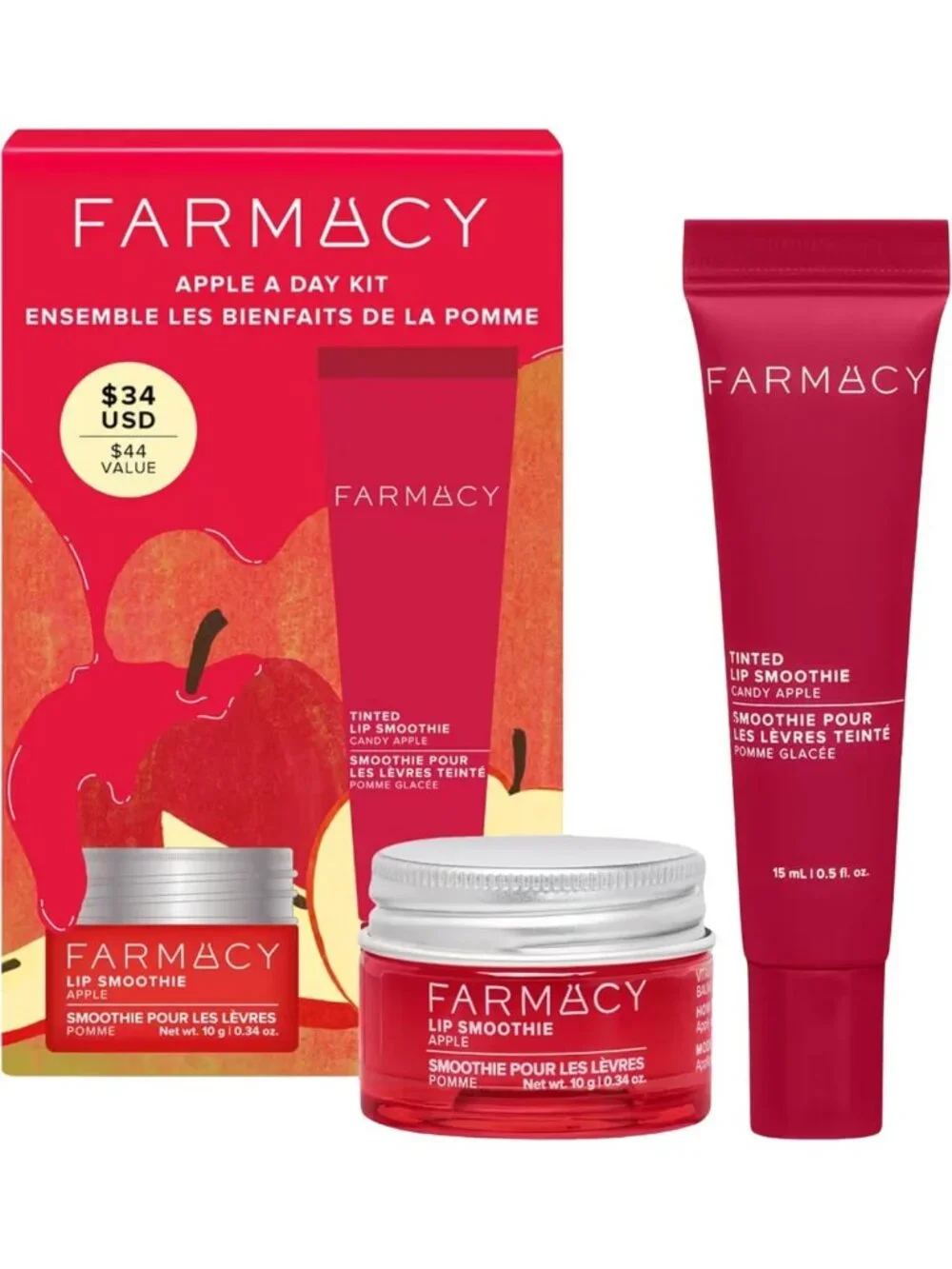 Moisturizing Tinted Lip Balm Duo - Hydrating Peptide Treatment & Overnight Balm