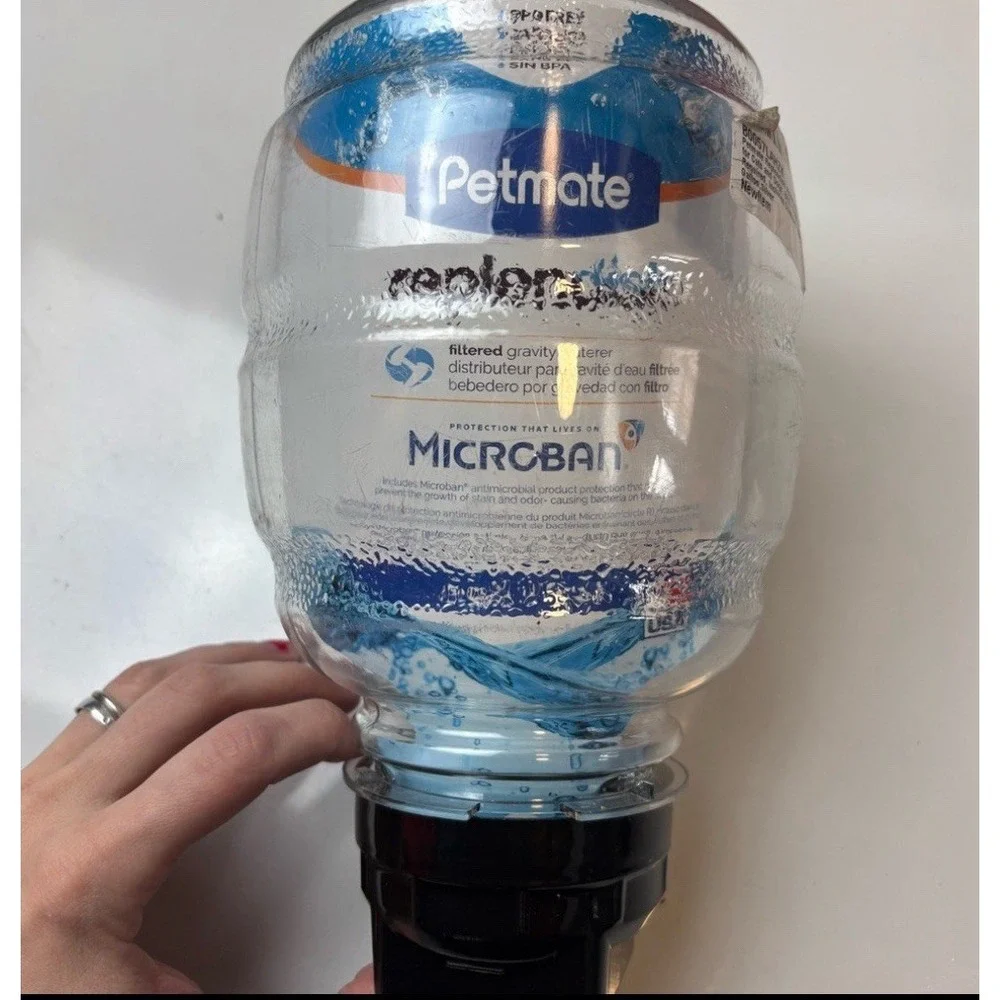 Petmate Replendish‎ Gravity Waterer Replacement Jug With Microban 1/2 Gallon
