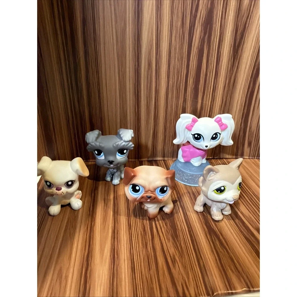 Littlest Pet Shop LPS Lot of 5 Dogs Puppies Mixed Breed Authentic Hasbro‎