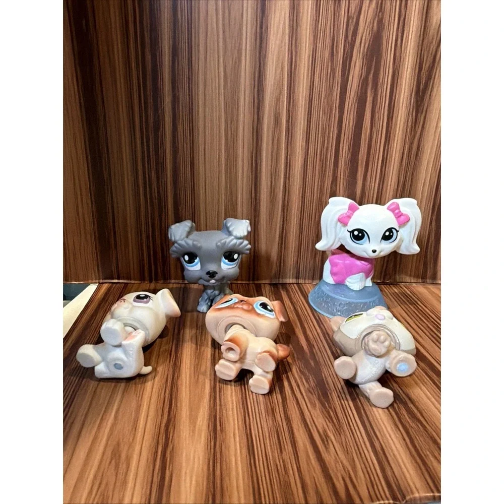 Littlest Pet Shop LPS Lot of 5 Dogs Puppies Mixed Breed Authentic Hasbro‎