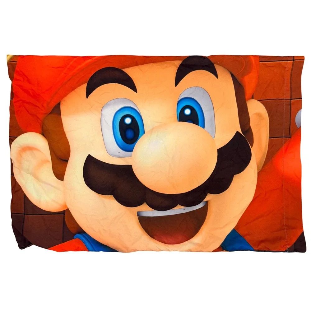 Super Mario Bros Nintendo Standard Pillowcase Mario‎ Luigi Yoshi Double Sided