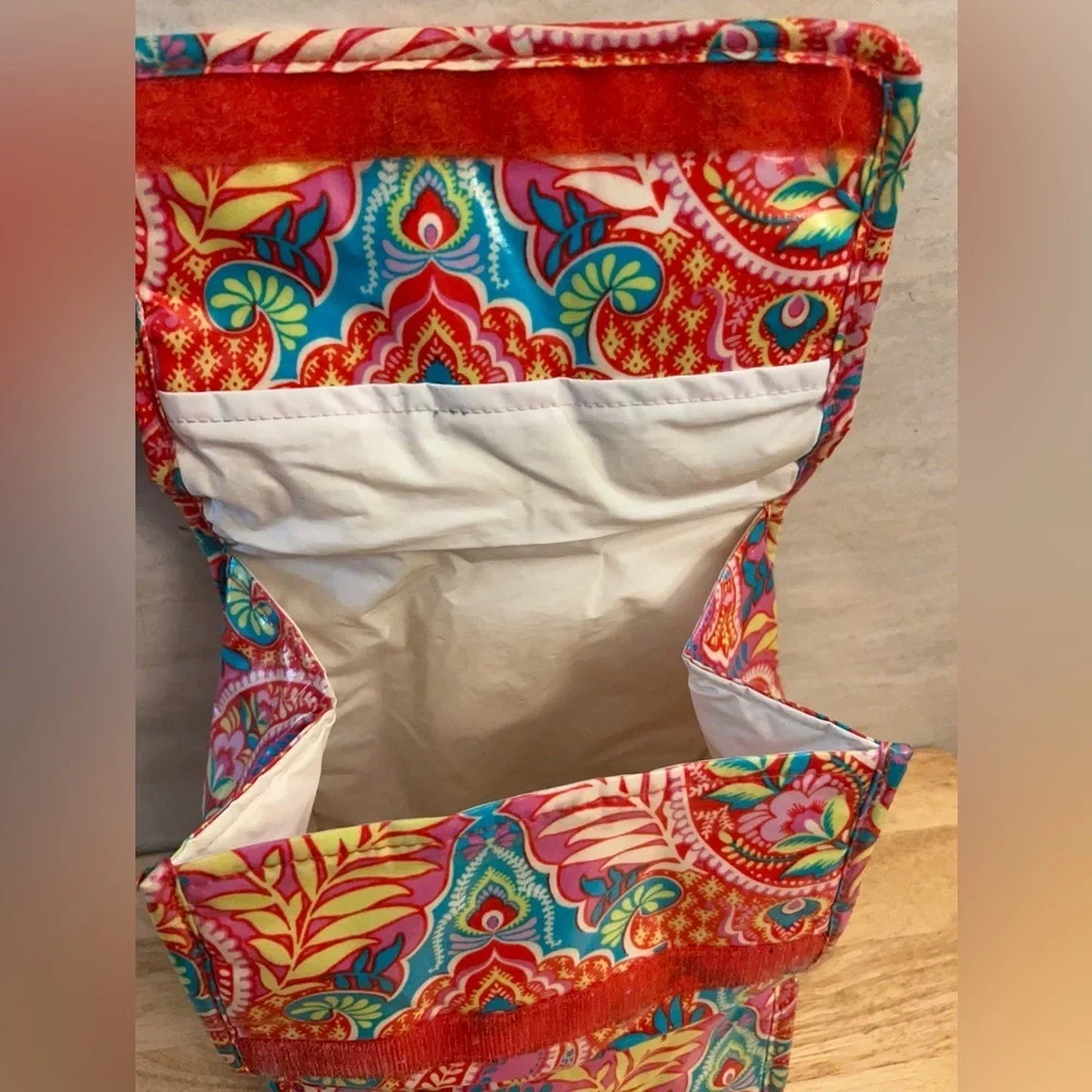 Vera Bradley turquoise liner orange