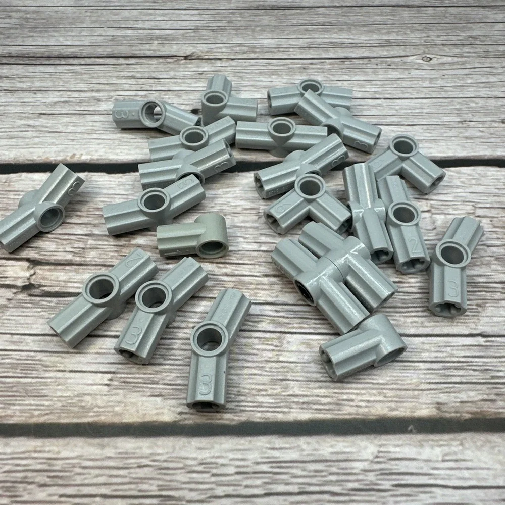 LEGO Light‎ Bluish Gray Technic, Axle and Pin Connector #1, 2,3 &6 Mixed Lot