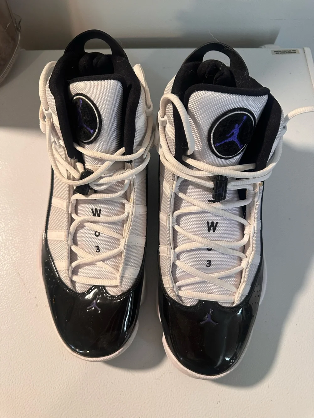 Air Jordan 6 rings dark sneakers