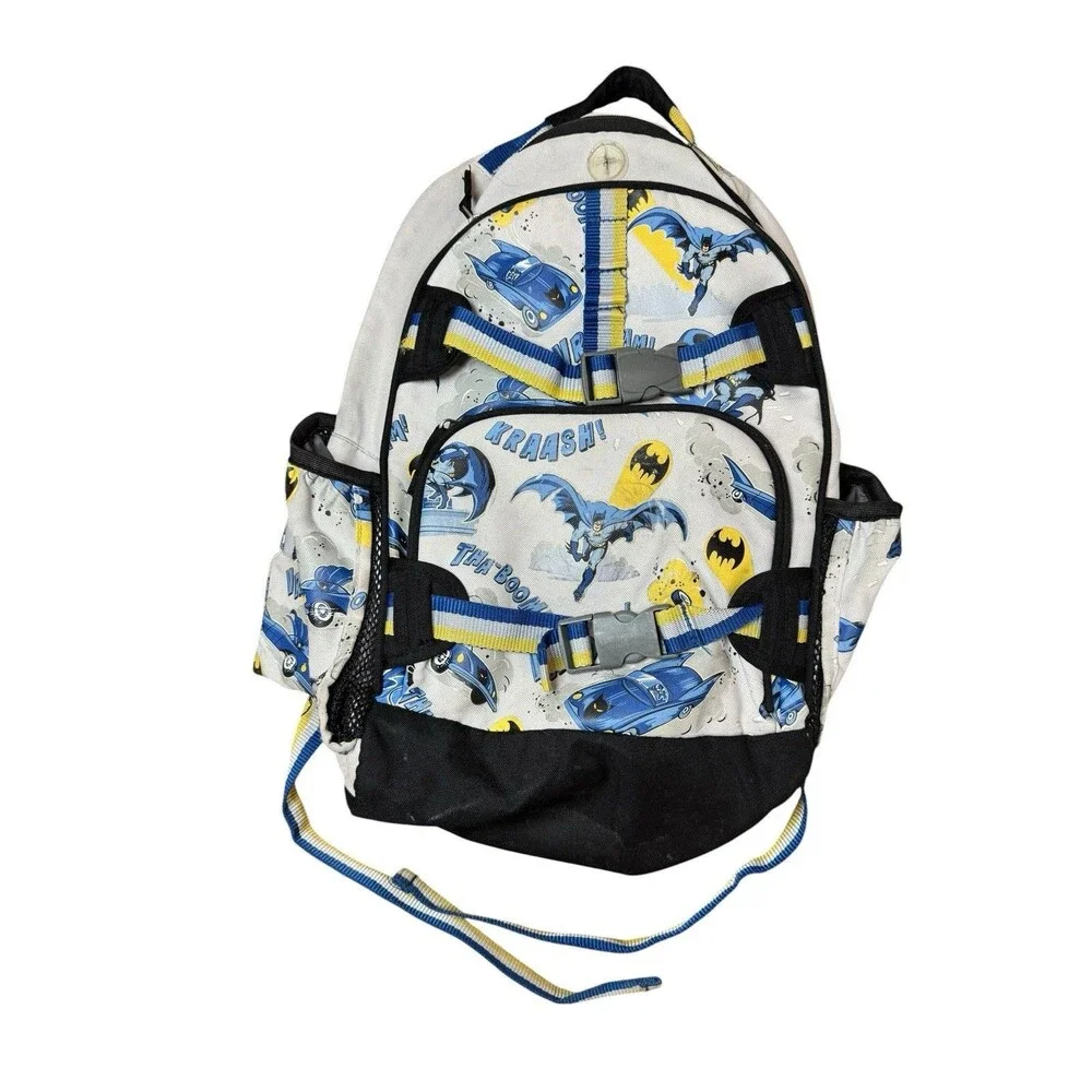 Batman Pottery Barn Backpack DC Comics Kids Boy's Gray Large Shoulder Straps