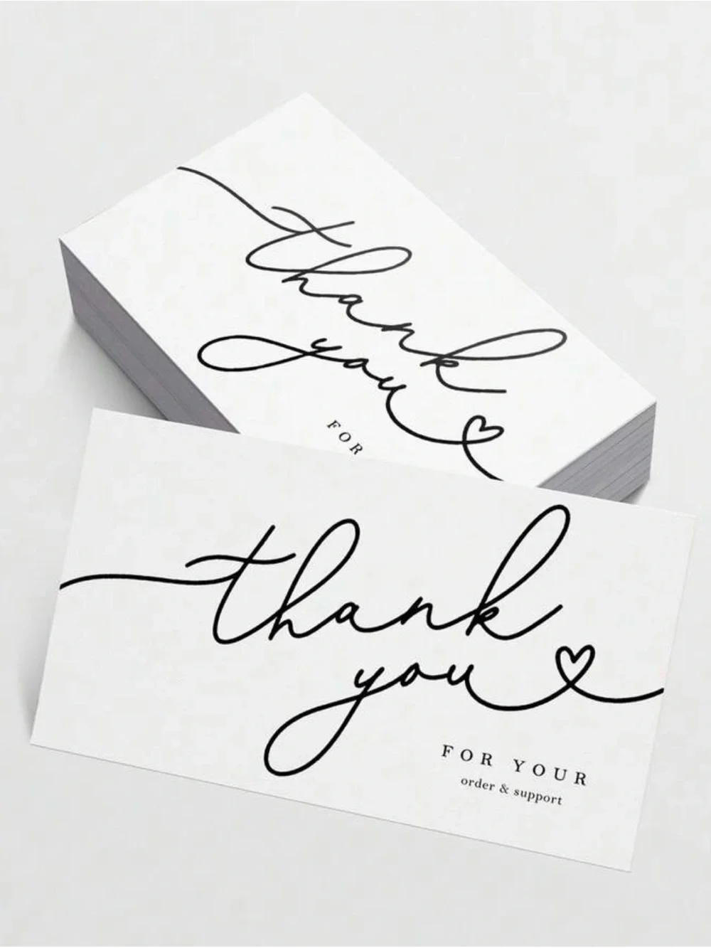 50 Black & White Thank You Cards