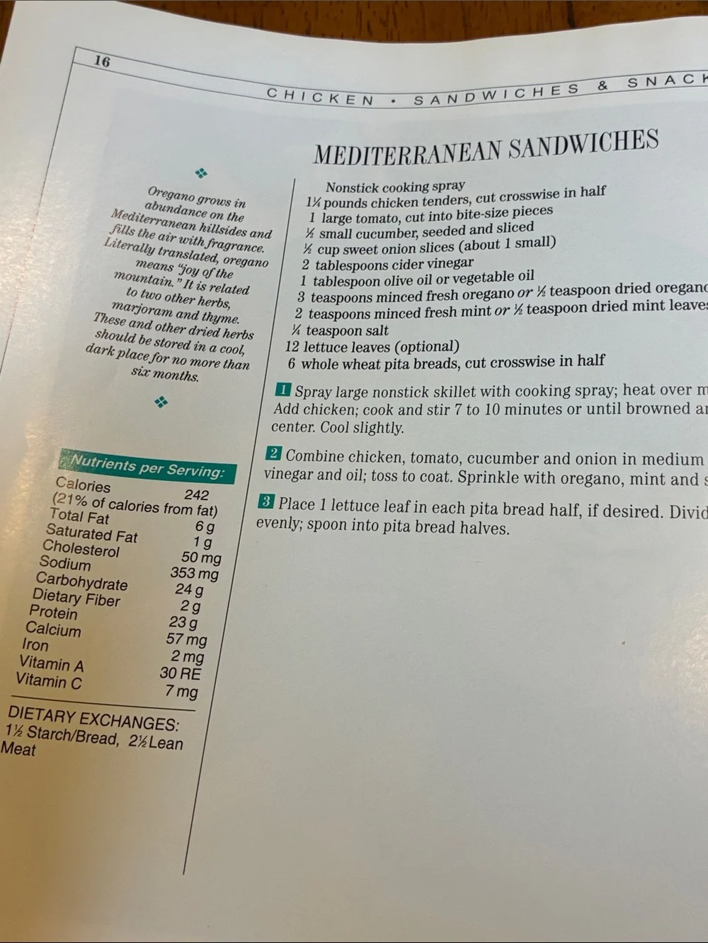 Vintage hardcover cookbook