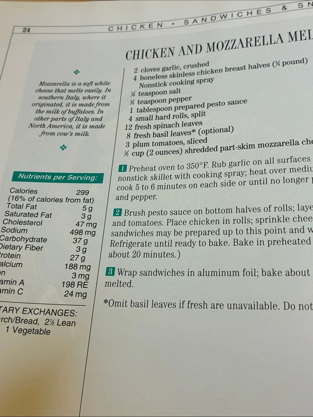Vintage hardcover cookbook