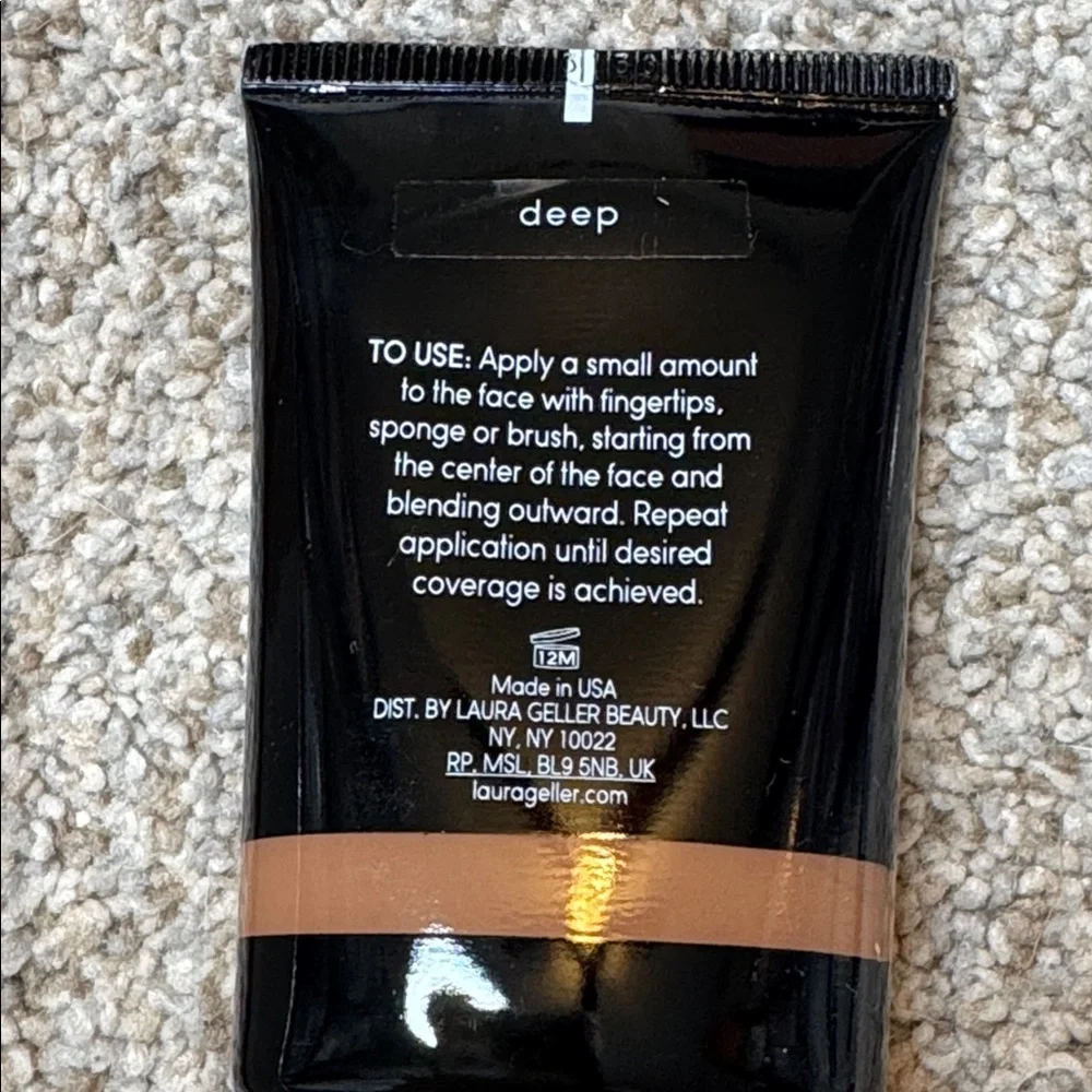Laura Geller Cover Lock Cream Foundation Deep Full Coverage NWT 1 oz